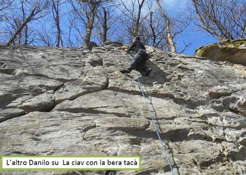 in arrampicata su Ciav